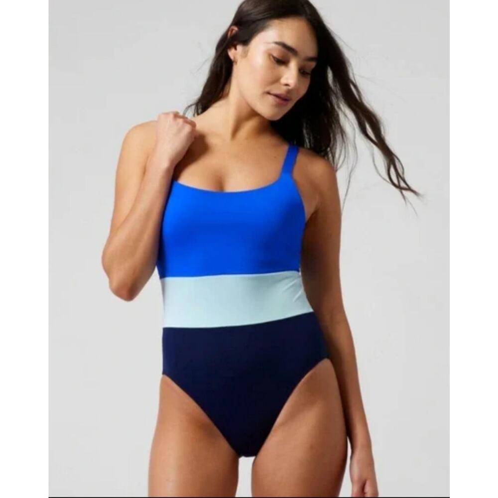 NWT Athleta Coastline one piece swimsuit - LARGE - cerulean blue - LARGE